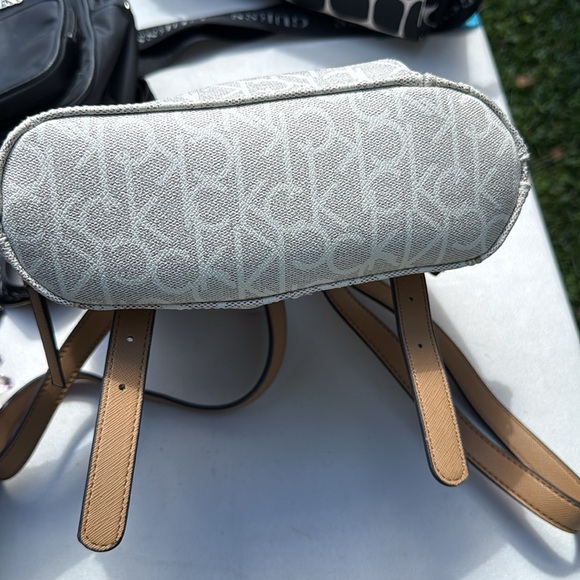 Calvin Klein Cream & Beige Backpack Style Purse